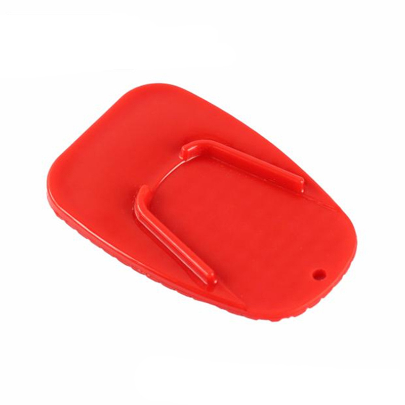 Soporte de pata de cabra para motocicleta, placa de apoyo de pie de motocicleta de plástico, placa antideslizante, almohadilla de estacionamiento, rojo, azul, negro, naranja