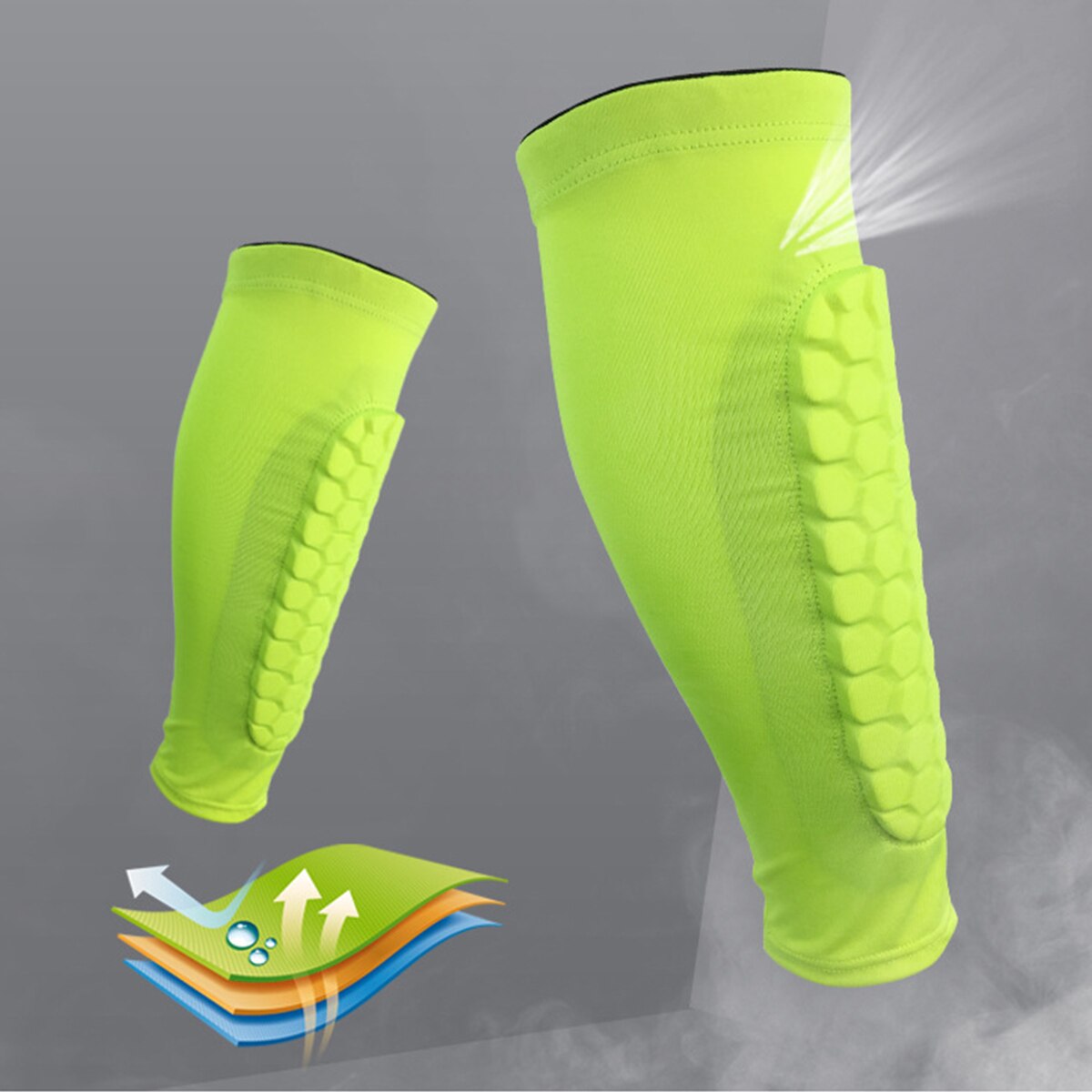 Sport Bescherm 2 Stuks Kalf Beschermhoes Professionele Crashproof Shin Guards Fit Voor Voetbal Basketbal Fietsen Klimmen