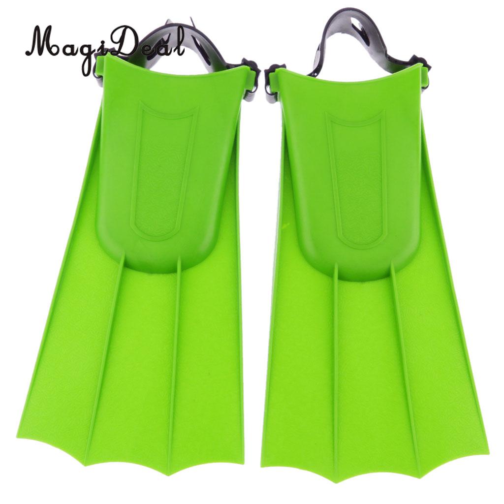 MagiDeal Adults Adjustable Flippers Fins Swimming Diving Learning Tools S/M/L/XL for Swimming Snorkeling Diving Fins Children: XL Green