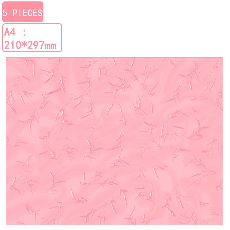 5 pieces A4 paper 180g Greeting Card Birthday paper DIY paper album paper bamboo leaf flat leather paper binding cover paper: pink