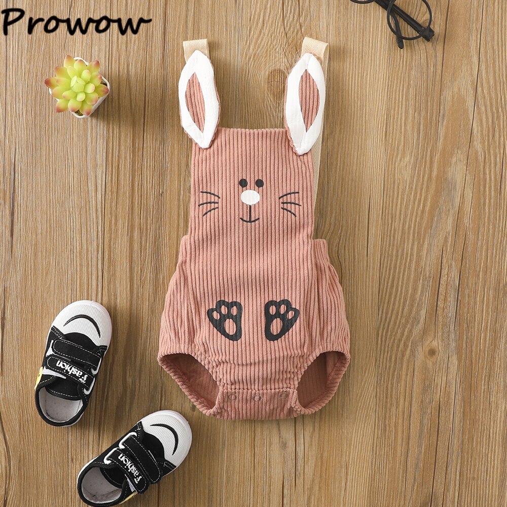 Prowow 0-12M Mein 1st Ostern Mädchen Jungen Karosserie Kabel Nette Kaninchen Strampler Baby Ostern Kleinkind Onesie Baby kleidung Für Neugeborene