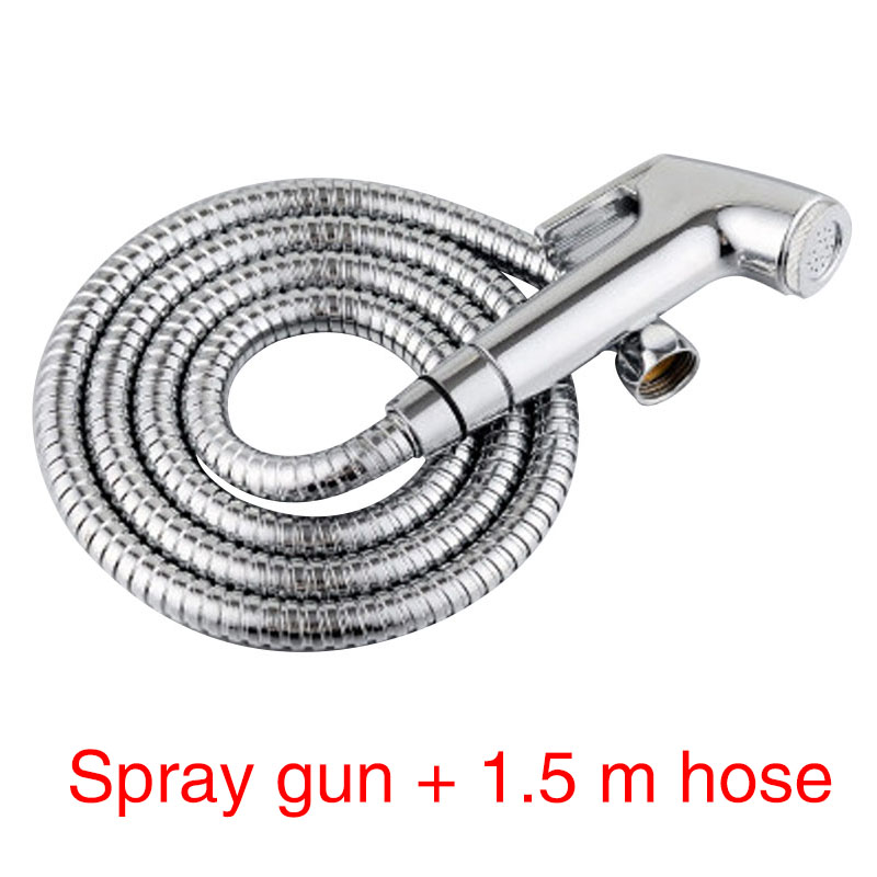 8 stilar handhållen toalett bidé spruta duschhuvud kit badrum självrengörande trycksatt kran spolmunstycke slang regn: A
