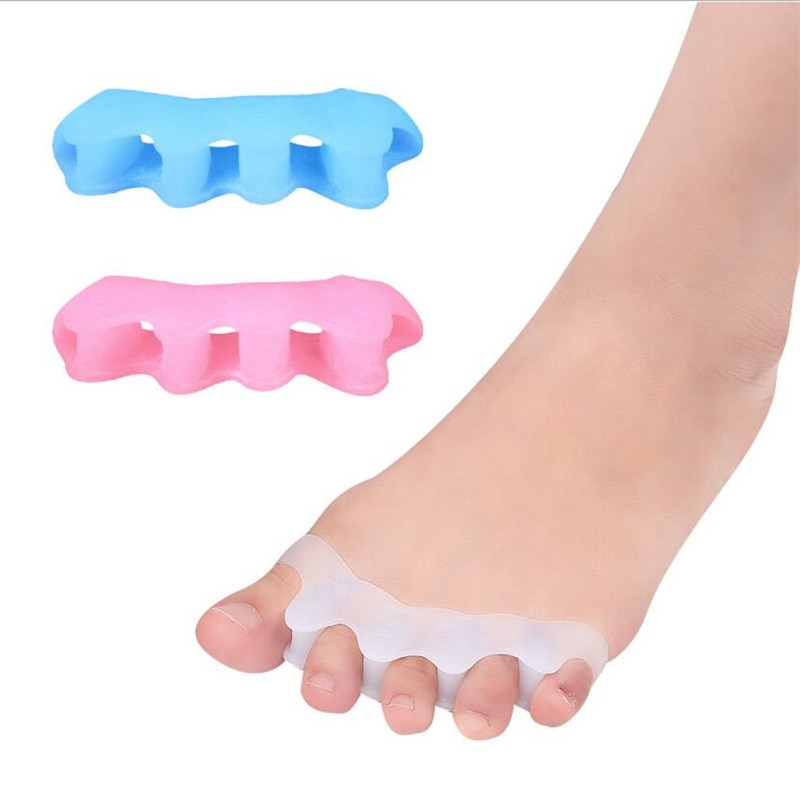 Tå separator korrektion hallux valgus corrector 2 stk silikone ortopædisk hammer separator glattejern spreder fodpleje værktøj