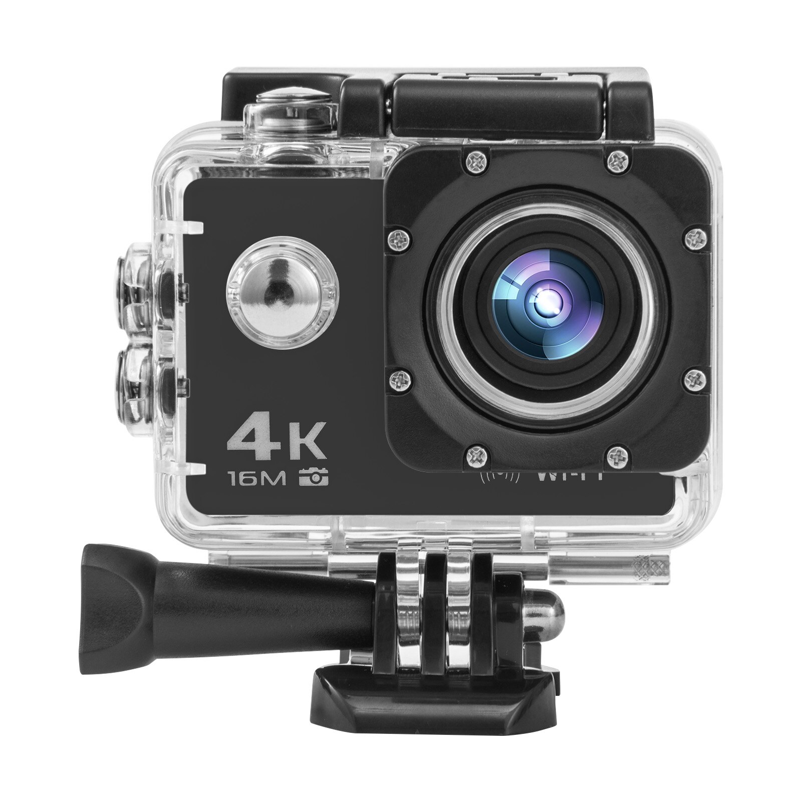 4K/30FPS 16MP Ultra HD Video Sports Action Camera 170 Degree Wide Angle WiFi 2.4G Wireless Remote Control with Waterproof Case: Black