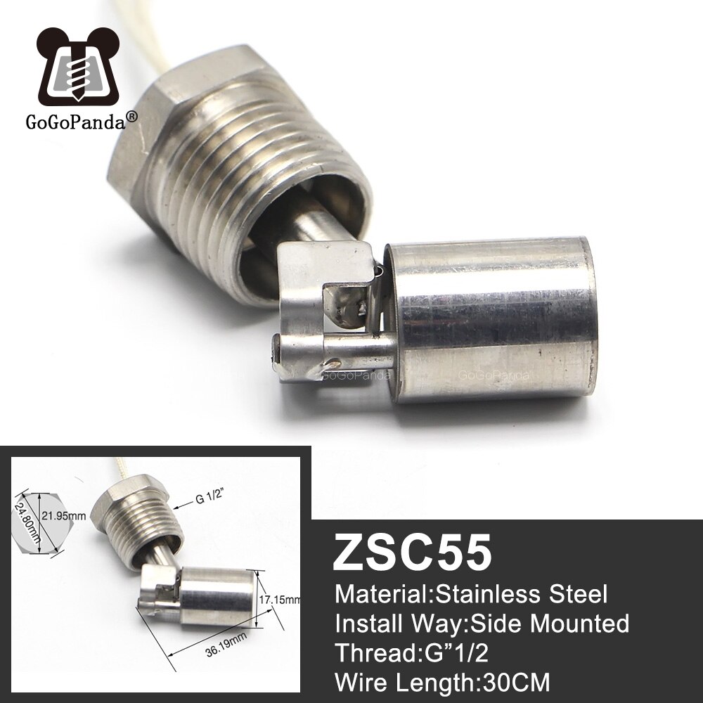 Capteur de niveau d'eau de réservoir latéral, livraison gratuite, interrupteur à flotteur en acier inoxydable liquide zsc 12 100v/220v general zsc 11- zsc 19: Zs55- personnalisés