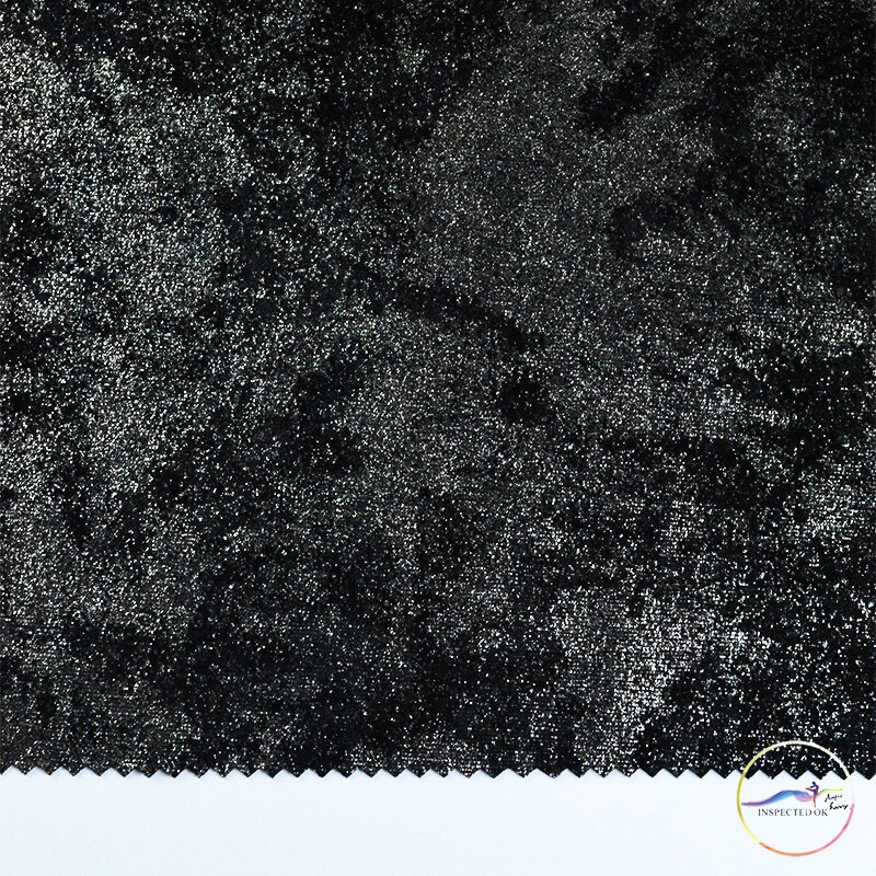 Black Glitter Fabric Stretch Knit Black Shiny Fabric Stage Wedding Dress