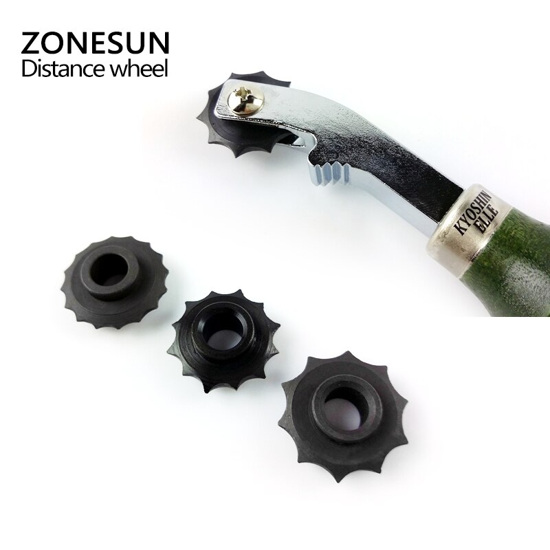ZONESUN 1Pc Stainless Steel Leather Paper overstitch Wheel Gear Spacer Craft Sewing Tool 3mm 4mm 5mm 6mm