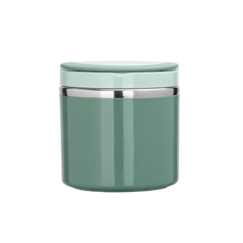 Round Thermal Lunch Box 630/1000ml Insulated Food Container with Lid Soup Jar Milk Cup for Home School Office Picnic