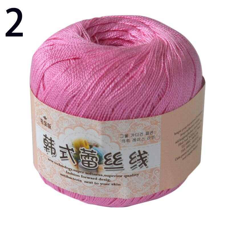 50g/ball DIY Lace Cotton Yarn Sewing Thread Crochet Thread Hand Knitting Cotton Cord Mercerized: 02