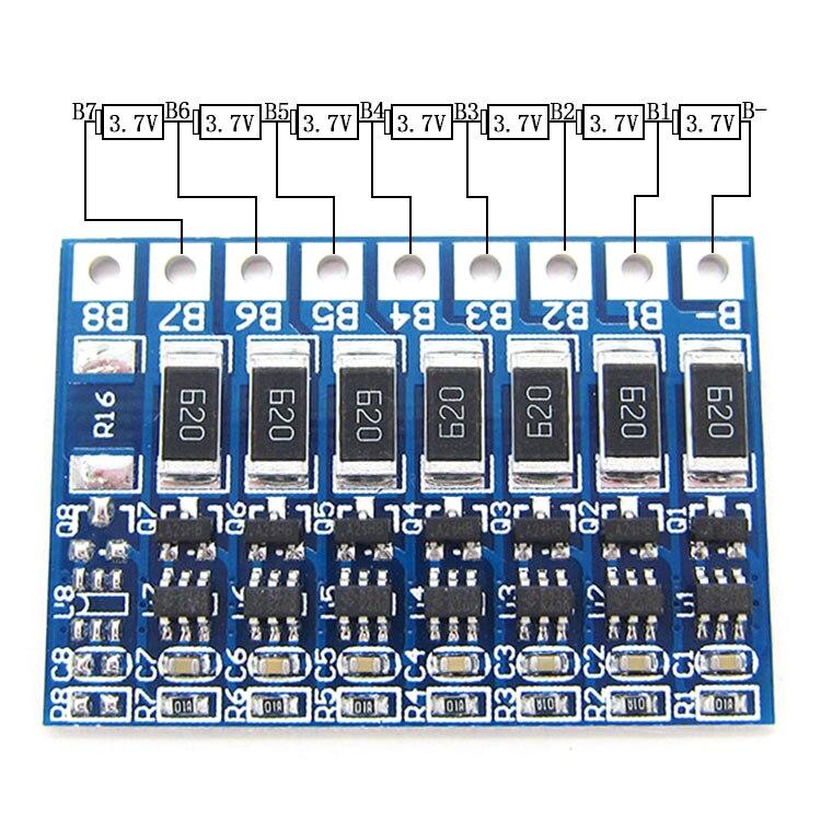 DYKB 7S 4.2v li-ion batteries balancer board lithium balncing full charge battery balance board 7*3.7V cells