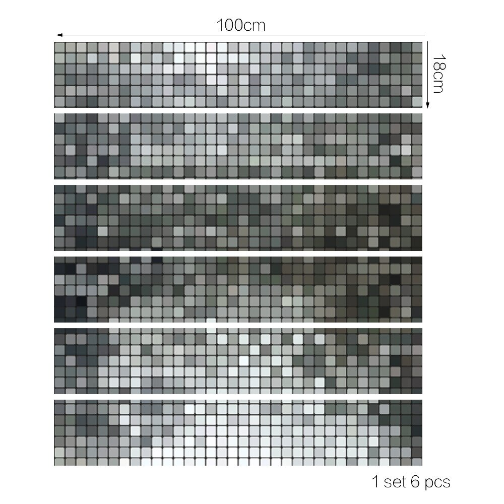 Autocollant 3D en PVC auto-adhésif pour escaliers, 6 pièces, mosaïque pour décoration de maison, escaliers, marches d&#39;escalier, décoration de noël: Mosaic