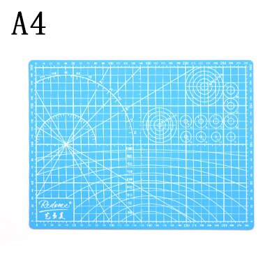 A3 A4 PVC Rectangle Grid Line Engraving Cutting Board Mat Pad Patchwork Tools Manual DIY Cutting Board Double-sided Self-healing: A4-blue