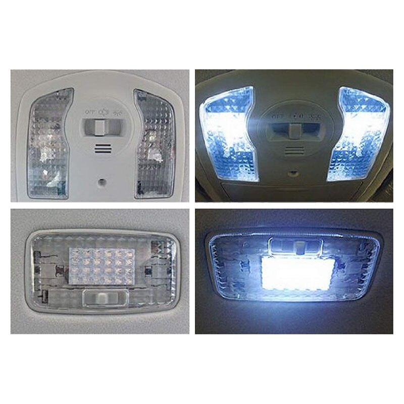 3Pcs Auto Crystal Clear Interieur Kaart Lichtkoepel Leeslamp Cover Voor Toyota Prius -