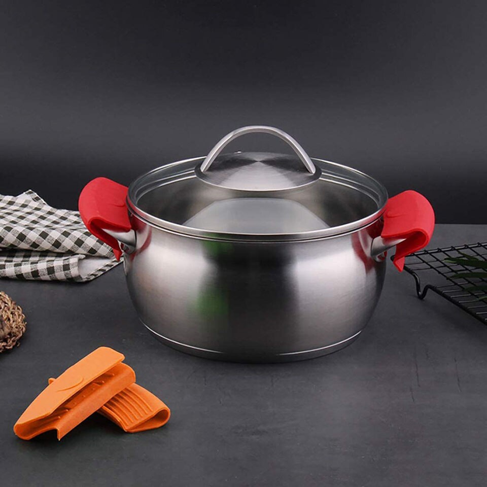 Silicone Pot Holders Pinch Grips Oven Mitts Scald-Proof Heat Insulated Pot Grip Cover Holder for Pans Frying Pans Griddles