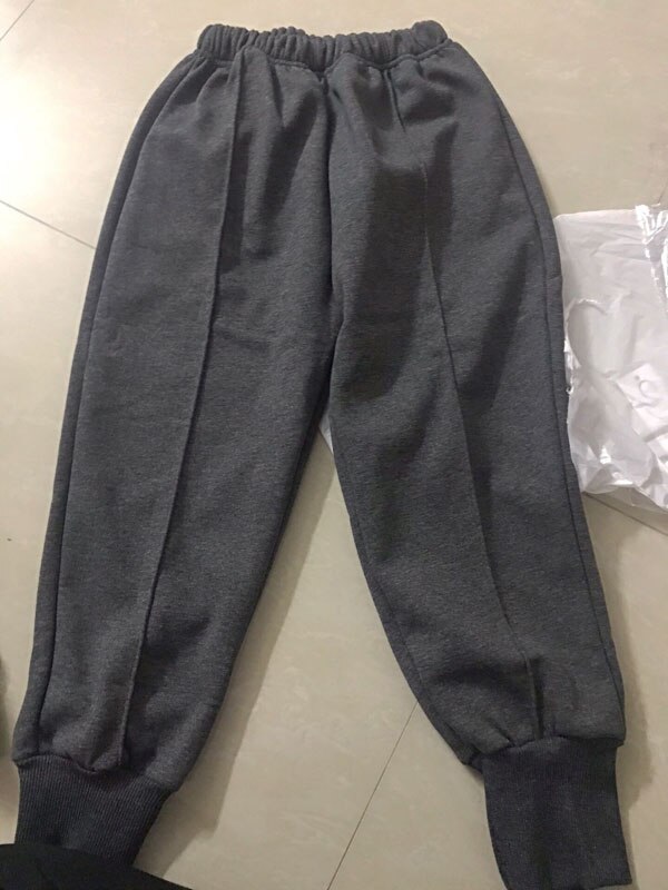 Pantaloni per neonati pantaloni per bambini autunno primavera pantaloni pantaloni per bambini solidi Harem tasche posteriori grigie nere moda in cotone: grey / 5