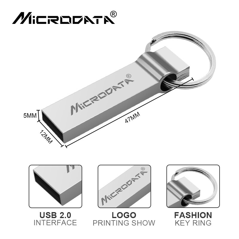 Wodoodporna pamięć usb cle usb 16GB 8 GB 4GB pamięć klucz usb metalowy Pendrive 32gb 64gb 128 gb Pendrive usb Pendrive