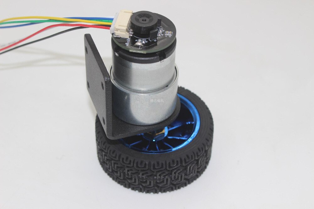JGB37-520 12 Volt Gear Motor Met Encoder Montagebeugel, Koppeling En Auto Wiel Voor Motor DIY