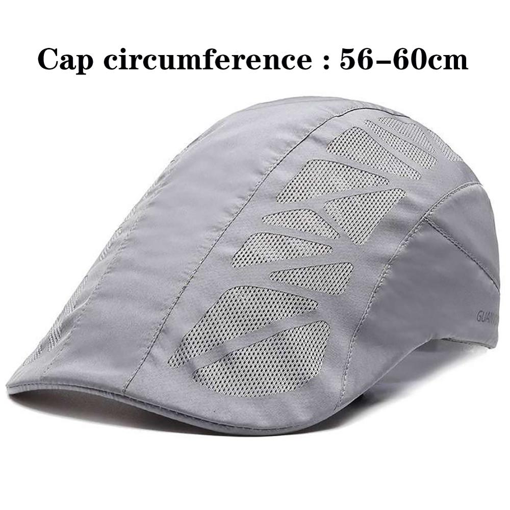 Casual Beret Hat Flat Cap Gatsby Hat Adjustable Breathable Boina Mesh Caps For Adult and Kids: Gery