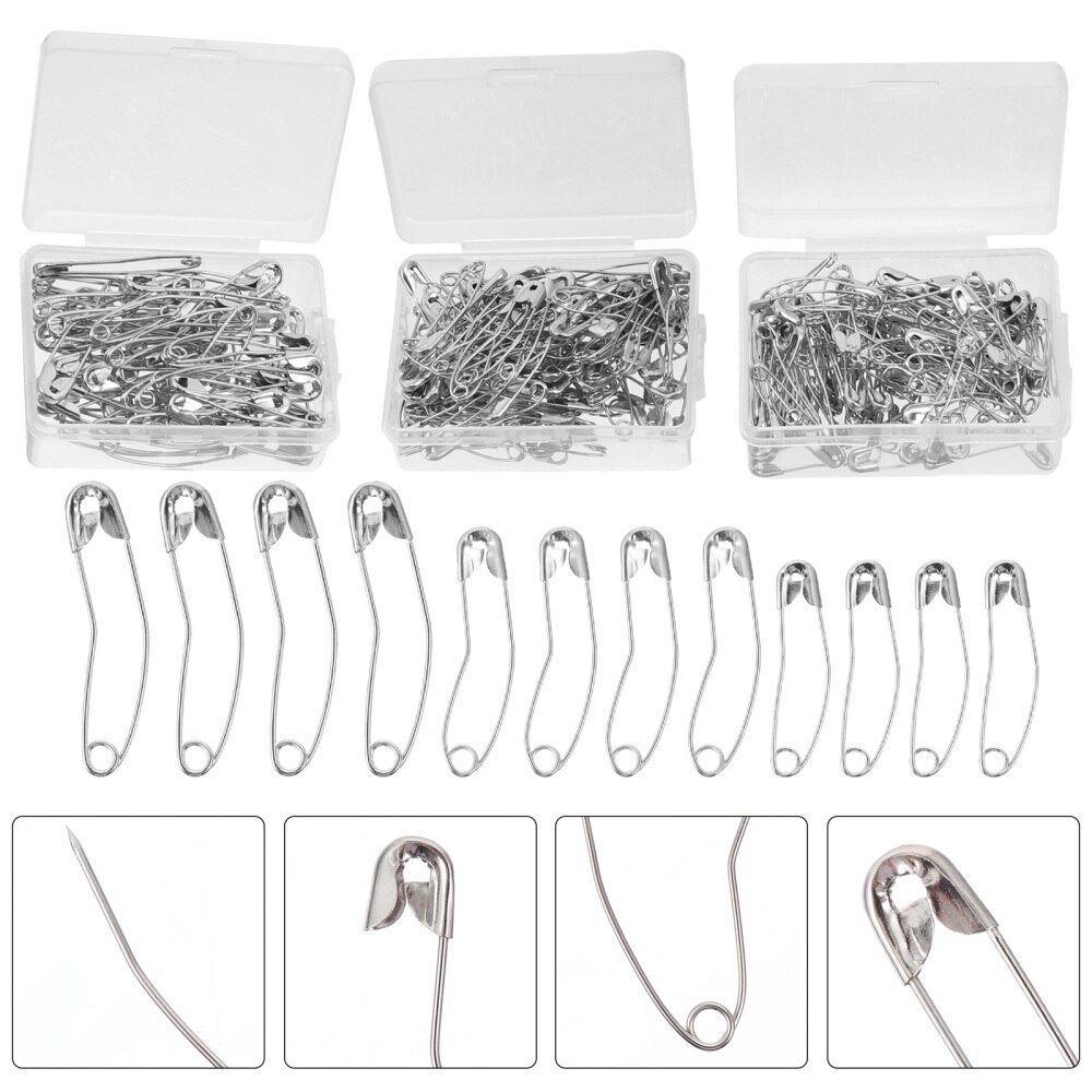 Practical Curved Safety Pin Clothes Safety Pin for Scarf Fabric Crafts: Silver