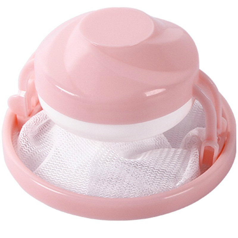 Malla para filtro de bolsa Dispositivo de eliminación de vello de lana lavadora flotante estilo de lavado de ropa de limpieza flotante para mascotas: Pink2