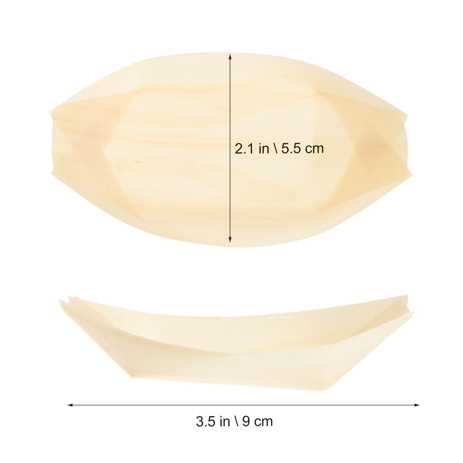 50pcs Wooden Bowl Snack Bowl Wood Snack Bowl Wooden Snack Bowl Food Container