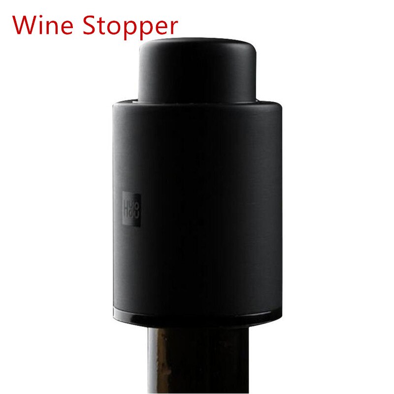 Newest Huohou Fast Wine Decanter/Wine Stopper 2in1 Pouring Tools Stainless Steel Vacuum Bottle Stopper Bottles Cap Bar Accessori: Wine Stopper