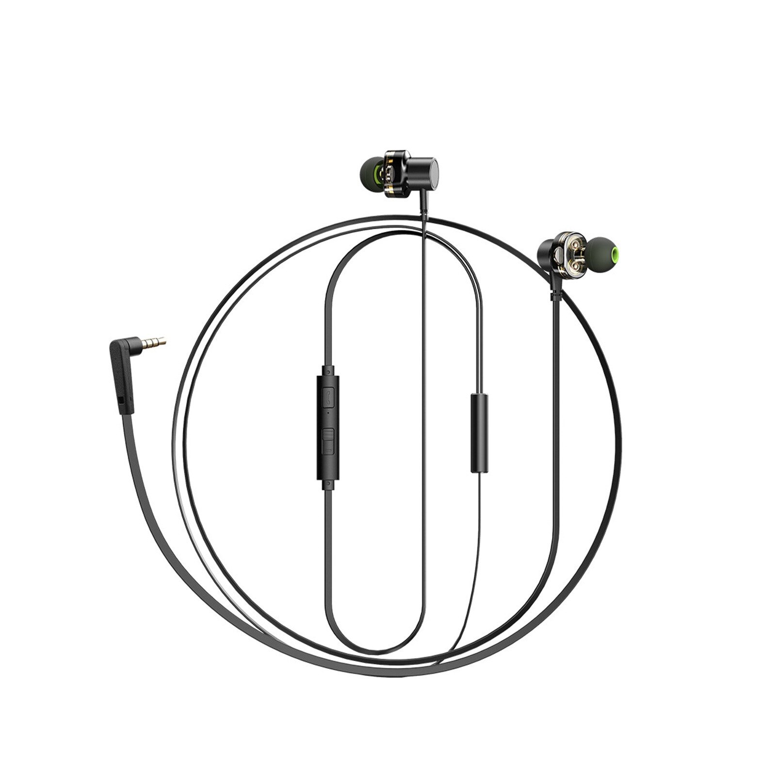 Z1Double Moving 3.5MM In-Ear Stereo Earphone Metal Sport Bass Earphone Noise Isolating Music Headset for all phones