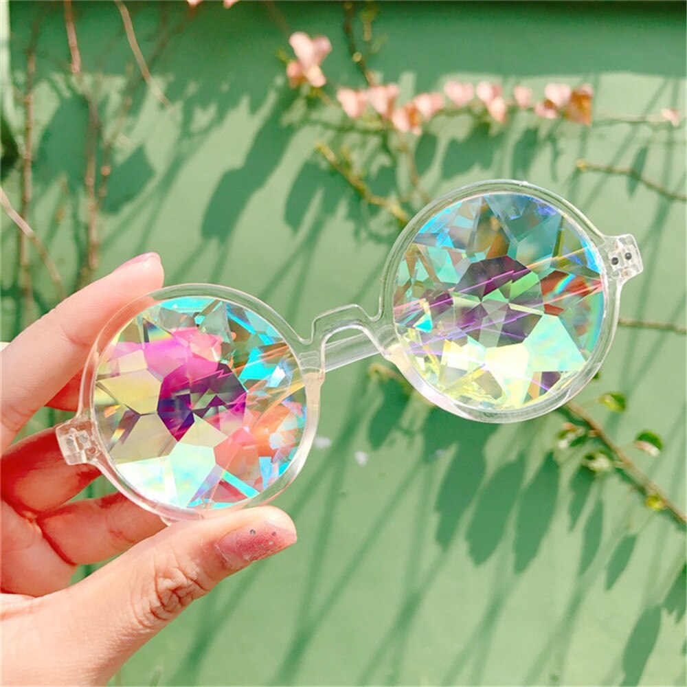 Clear Ronde Bril Caleidoscoop Eyewears Kristal Len... – Vicedeal
