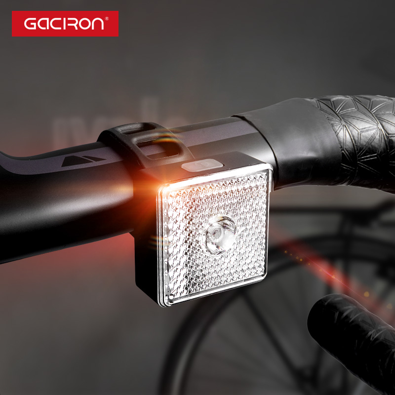 GACIRON 80 Lumen inteligente bicicleta luz bicicleta delantera luz de advertencia impermeable foco reflector la seguridad nocturna luz trasera
