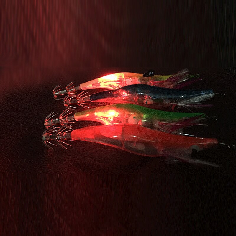 Elektronisk sällskapsdjur leksak elektronisk räka bläckfisk krok nattlysande trä räkor bläckfisk krok blixt bläckfisk bete simulerad bete pojke