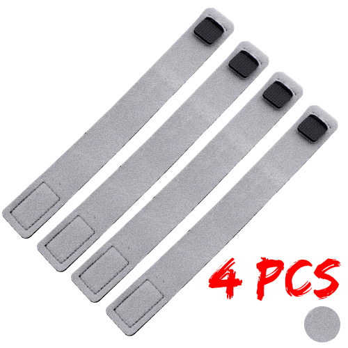 Elastisk bandage fiskestang bindebånd tilbehør genanvendeligt karpe fiskestang band guide ring holder bælte strop seler: 4 stk - lysegrå
