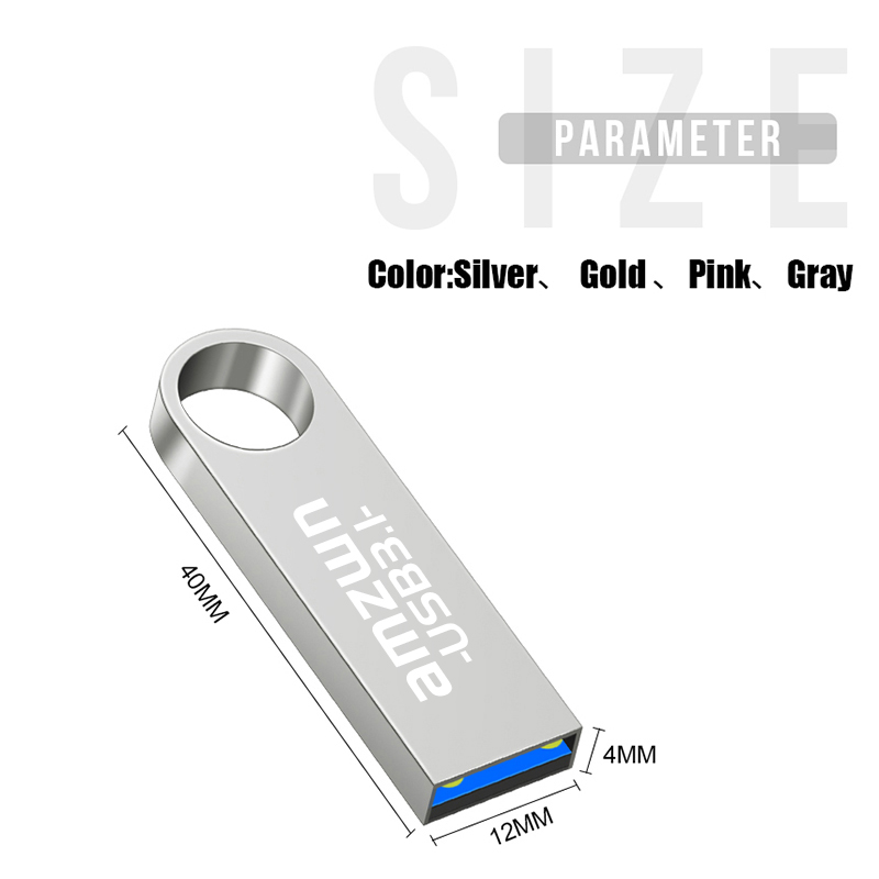 Metall USB3.1 Blitz Antrieb Pendrive 8GB 16GB 32GB 64GB hoch Geschwindigkeit Erinnerung Stock U Disk 128GB wasserdicht Schlüssel Ring Stock Schlüssel