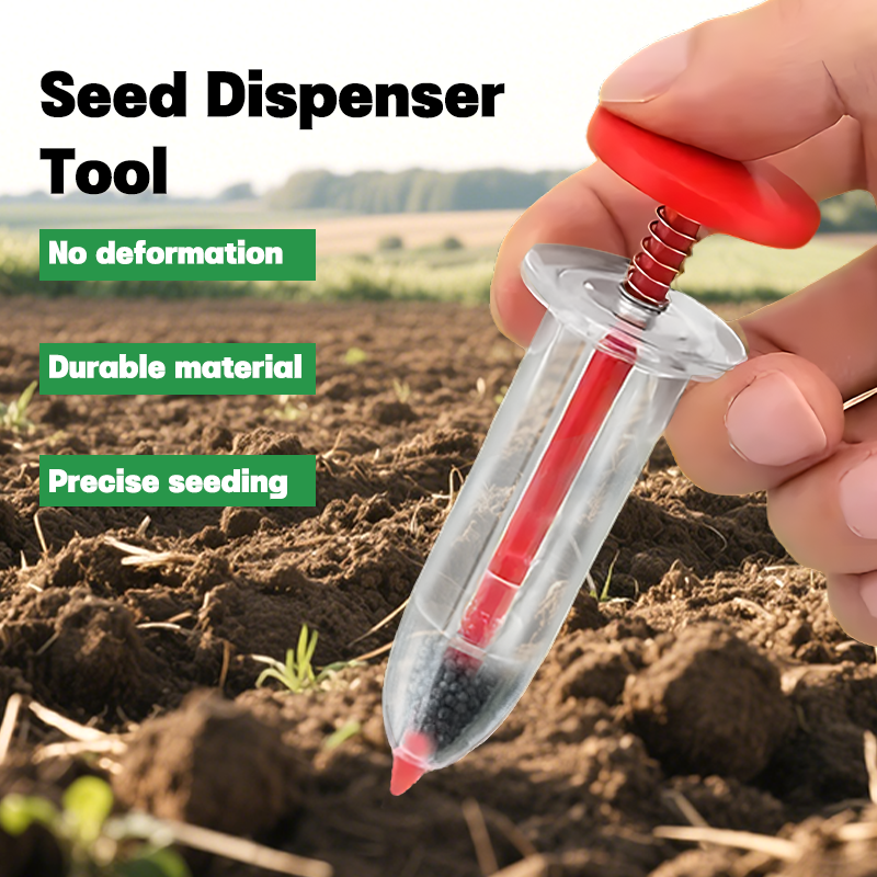 Manual Seed Sower Ergonomic Handheld Tool Adjustable Depth Hand Planter for Vegetables and Flowers Lightweight Garden Tool