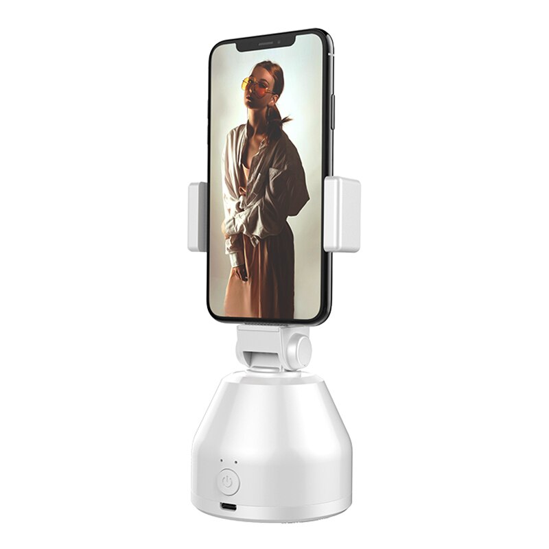 auto Viso Inseguimento accorto tiro Supporto 360 Del Telefono Rotativo del Giunto Cardanico per abitare Vlog di Registrazione video: bianca