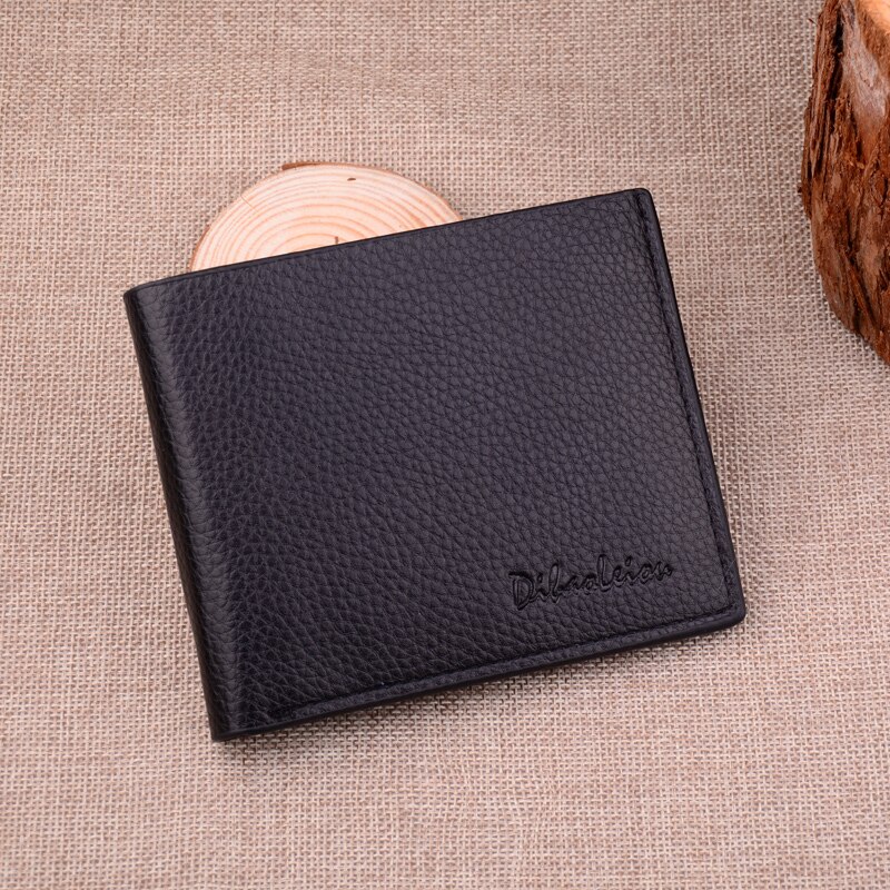 DEABOLAR mannen Business Korte Zachte PU Lederen Portemonnee Mannelijke Dunne Verticale Portefeuilles Kaarthouder Portemonnee voor Man