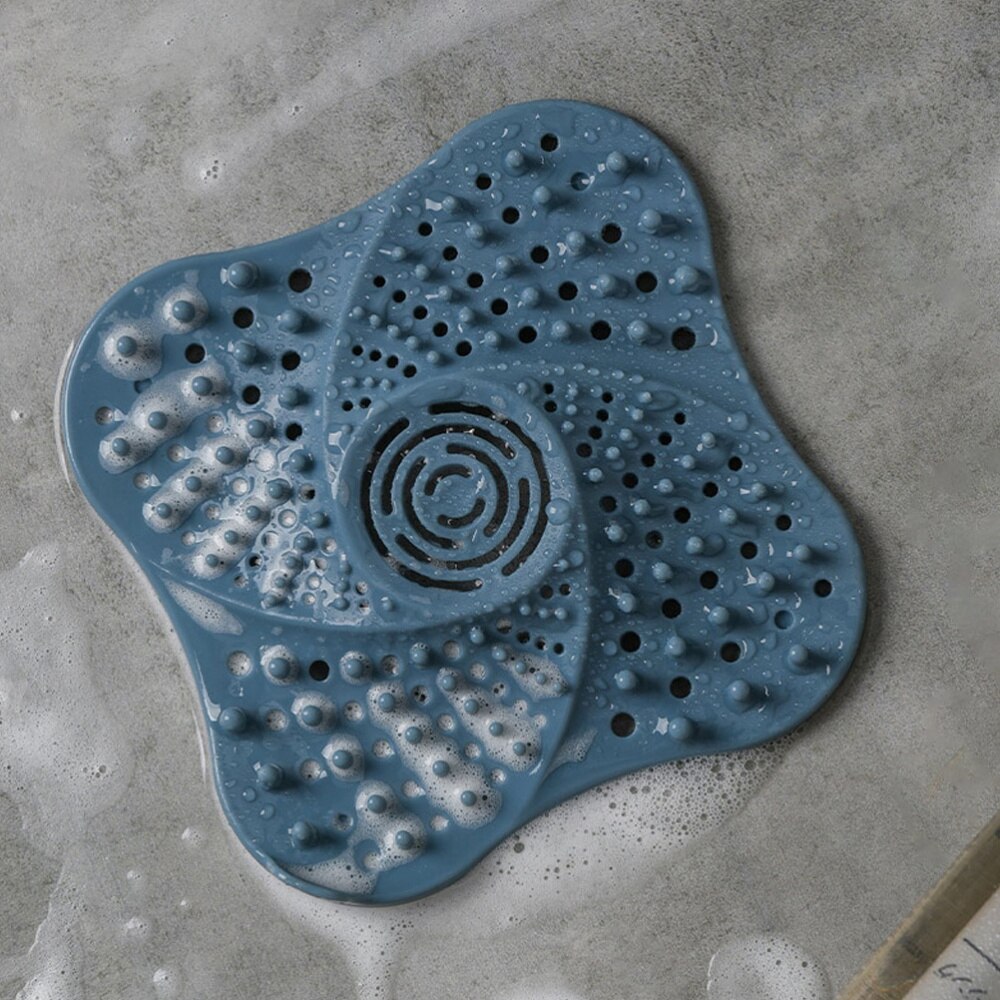 3 Pcs Kitchen Sink Strainer Hair Catcher Bathroom Shower Sink Stopper Drain Cover Hair Trap (Blue)