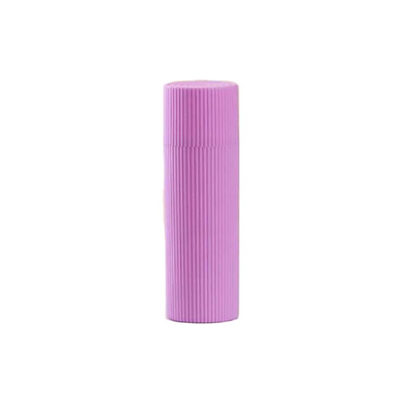 Soporte portátil para cepillos de dientes al aire libre senderismo Camping pasta de dientes tapa protectora hogar caja de almacenamiento de pasta de dientes taza de lavado: purple