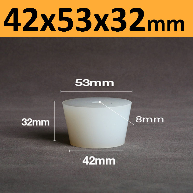 Tappi per tappo di copertura per fermentatore in silicone con foro per valvola camera d'equilibrio birra vino Coperchi per fermentazione in gomma Forniture per fermentazione Bianco