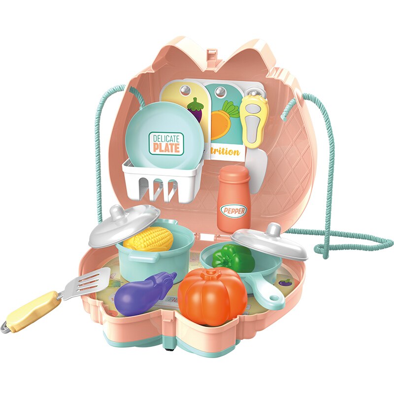 Kinder Küche Spielzeug Für Mädchen Simulation Pretend Spielen Tun haus Rucksack Pädagogische Prinzessin Docter Machen Up Handtasche kinder Tasche