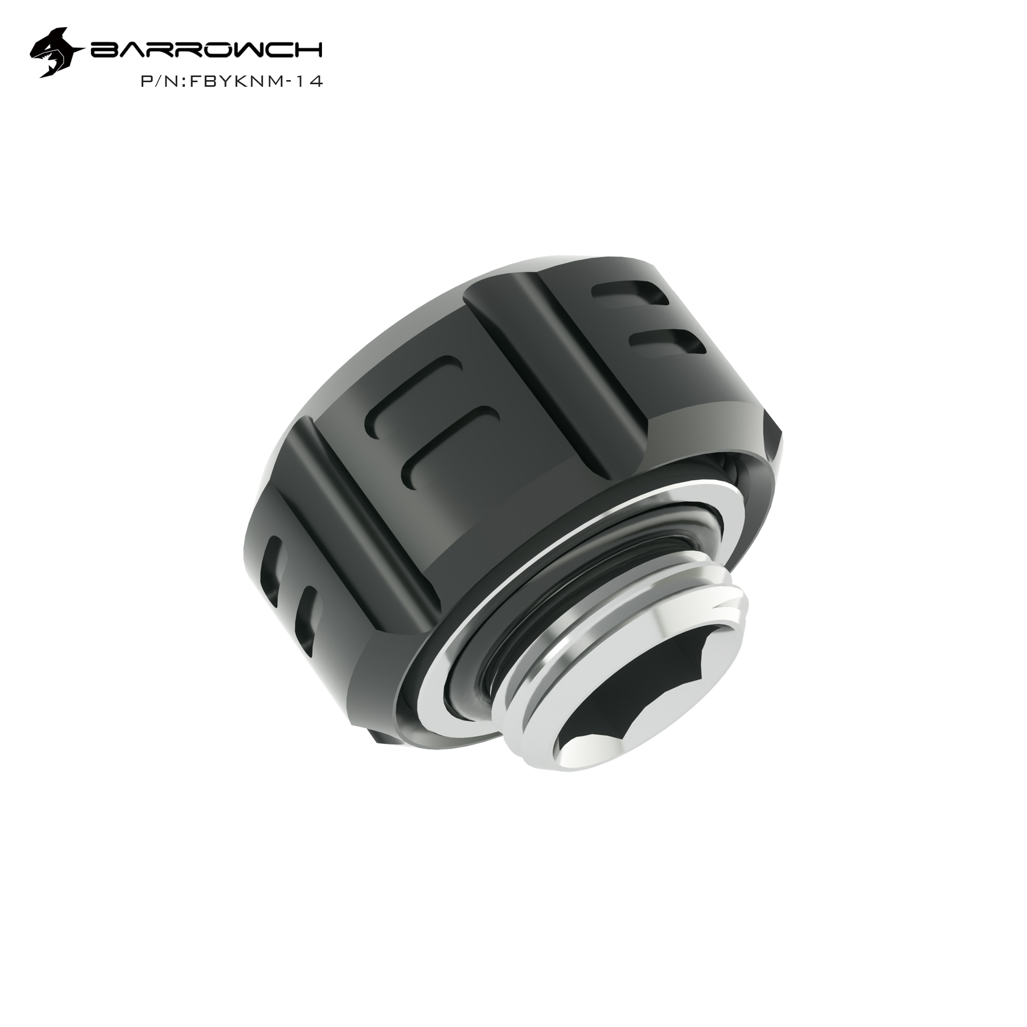 Barrowch FBYKNM-14 raccord de Tube dur G1/4 raccords de Compression à la main, pour Tube de rigidité acrylique/PETG/PMMA OD14mm