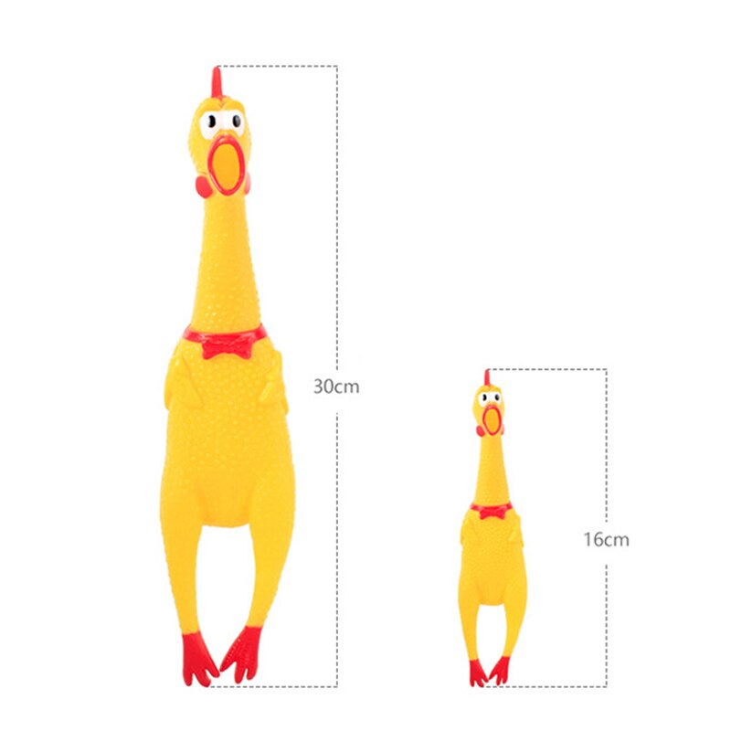 16/30cm Screaming Chicken Dog Toy Squeeze Squeaky Dog Toys Interactive Puppy Toys Cleaning Teeth Chew Toys for Dogs Pet Supplies: 30x6cm