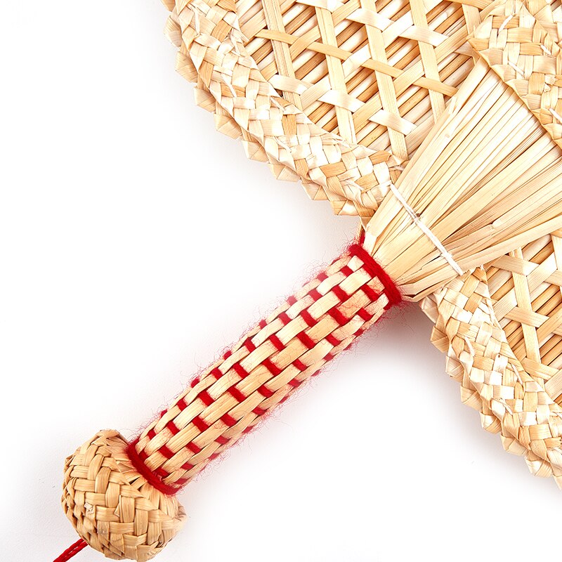 Éventail en paille tissé à la main, décoration , naturel, vieux été