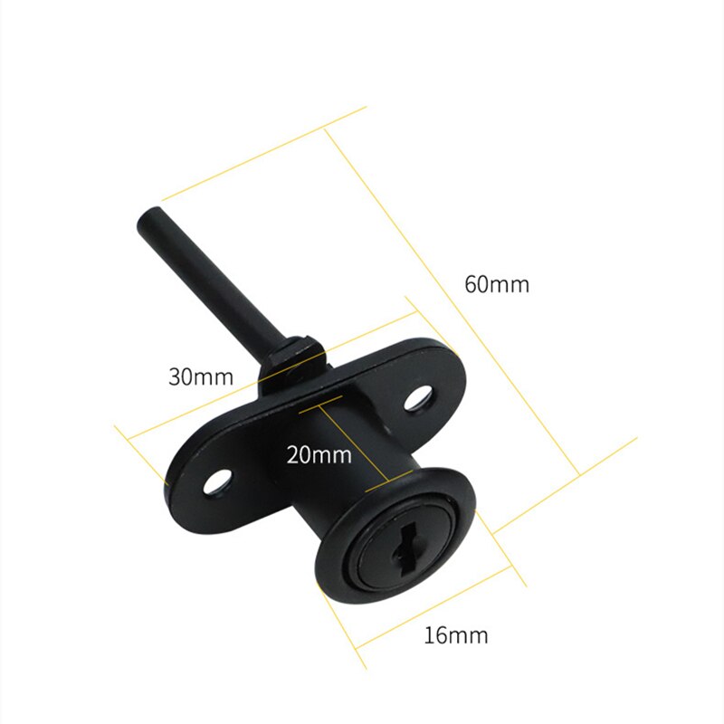 Drawer Push Lock Sliding Door Showcase Cupboard Cabinet Locks Window Security Chain Furniture Hardware With 2 Keys