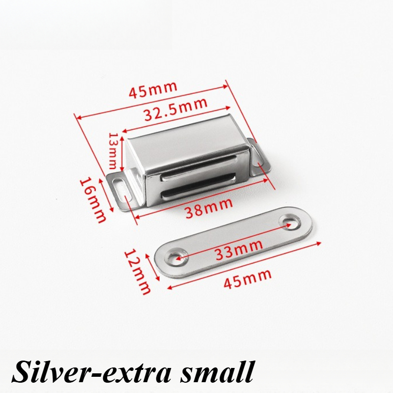 1 stk. magnetlås til køkkenskabslåger i rustfrit stål til tv-bord, skab og andre møbler, skuffedør