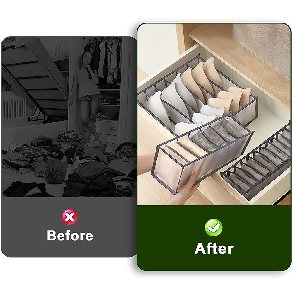 Organizador de armario para ropa interior, caja de almacenamiento para calcetines, bolsa de almacenamiento para armario, sujetador, pantalones, cajón divisor