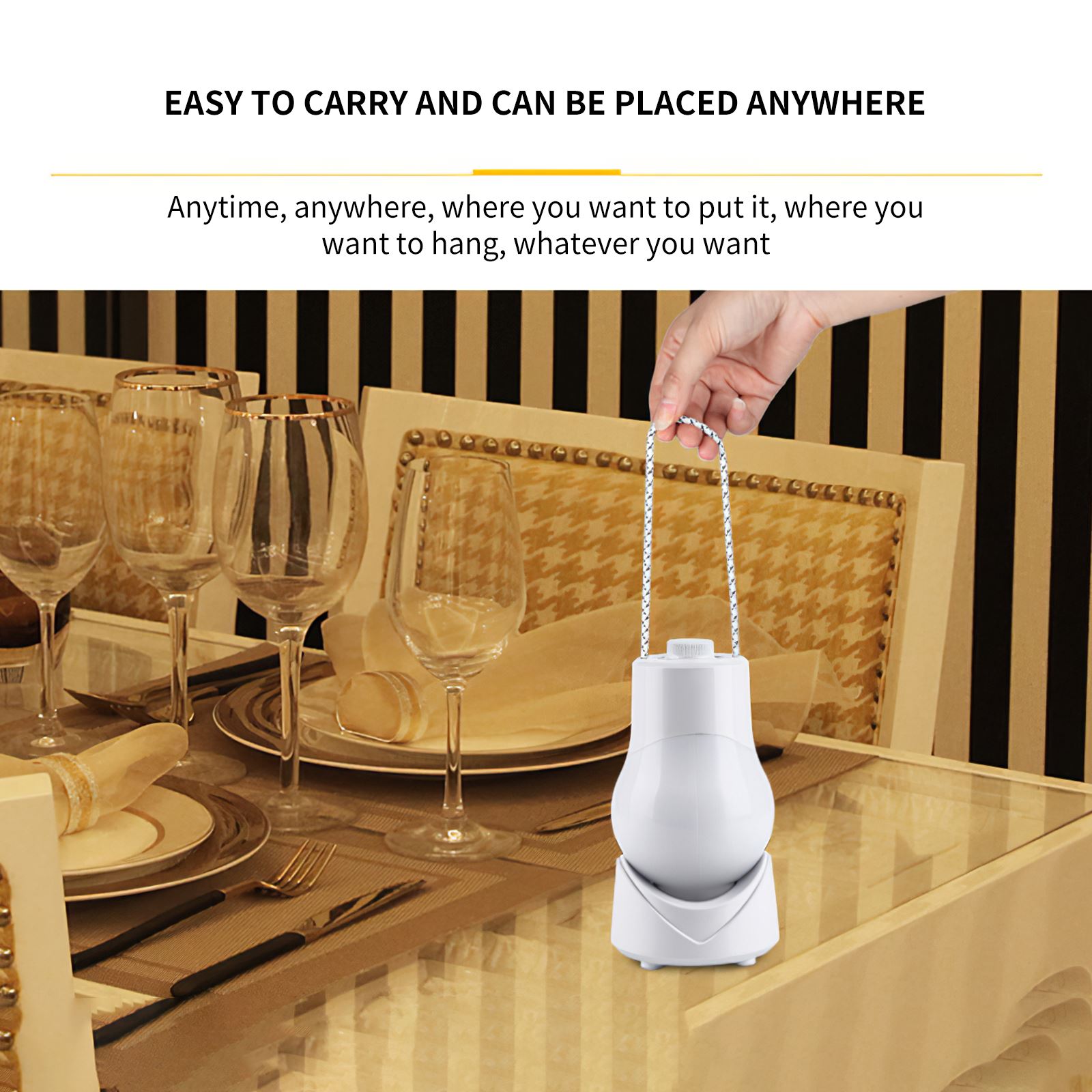 Rechargeable Touch Control Camping Emergency Light Bedside Lamp Lovely Portable Wireless Night Light Hand Lamp LED