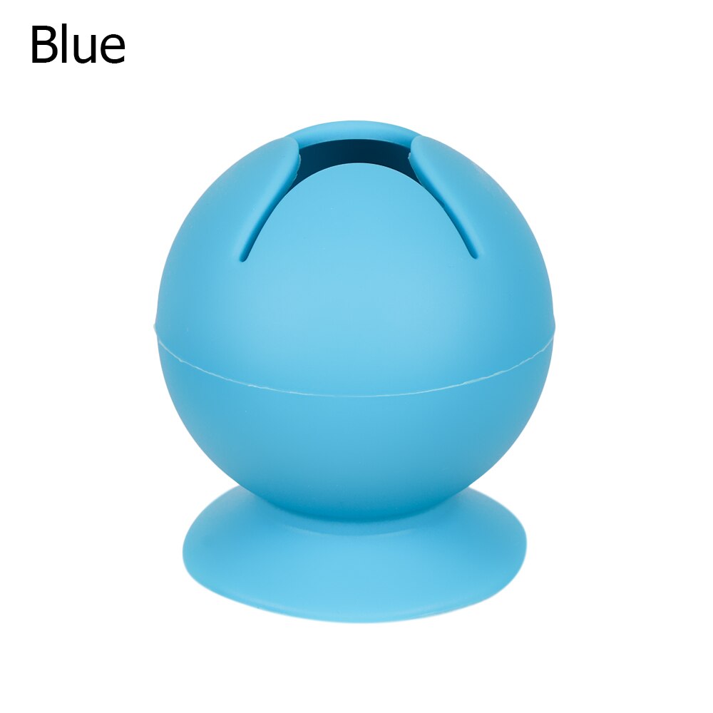 1PC Portable Opening Suction Cup Vinyl Weeding Scrap Waste Collector Household School DIY Handicraft Sewing Storage Accessories: Blue-Round