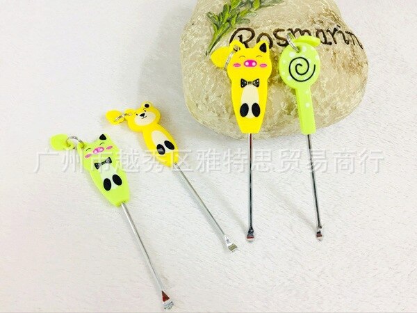 Pendientes pequeños de dibujos animados de KANDA RiMei E614, joyería japonesa coreana, Amoy