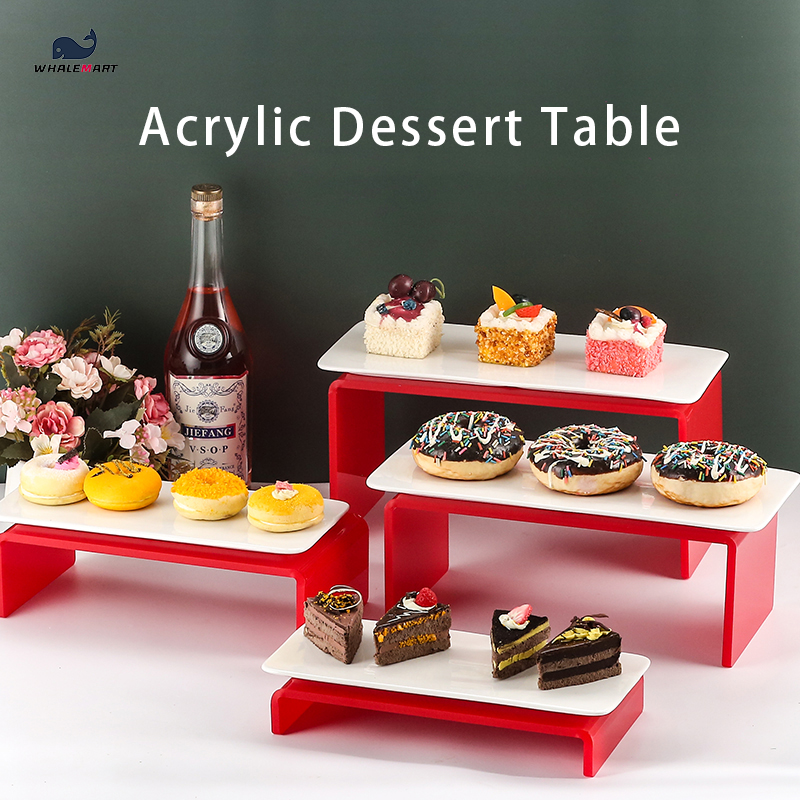 Acryl Dessert Tafel Decoratie Vertoningsrek Taart Tafel Rek Snack Rack Buffet Koude Maaltijd Party Thee Breken Tafel