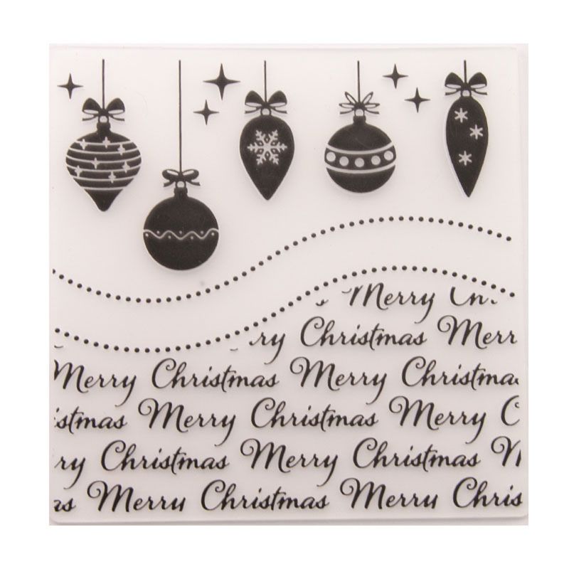 Vrolijk Kerstfeest Plastic Embossing Map Template Diy Scrapbook Fotoalbum Kaart